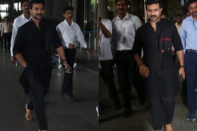 Ram Charan Walks Barefoot at Mumbai Airport, Greets Paparazzi With a Namaste; Watch Video