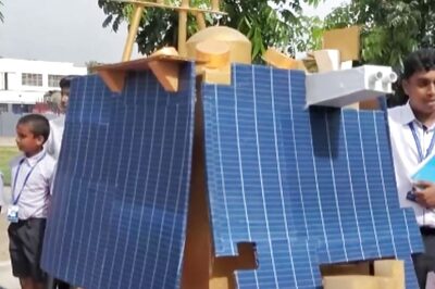 Coimbatore School Students Paint Faces With Tricolour, ISRO Logo On Chandrayaan-3 Success