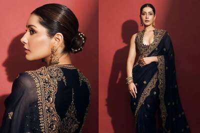 Raashii Khanna Shines At Filmfare Awards South In Gorgeous Navy-Blue Saree; See Pics