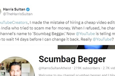 Video Editor Renames YouTuber's Page To 'Scumbag Beggar' After Payment Dispute. Company Responds