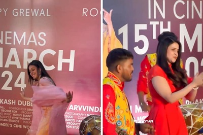 Watch: Mannara Chopra And Isha Malviya Light Up Jatt Nuu Chudail Takri Premiere