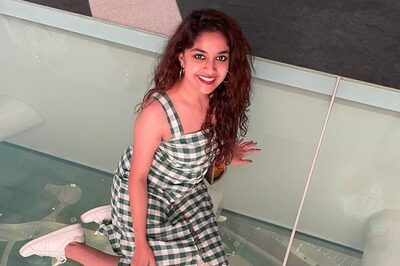 Keerthy Suresh Looks Holiday-ready In Casual Green Plaid Sleeveless Dress