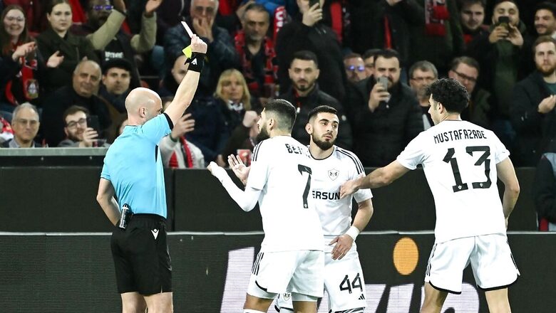 WATCH: Qarabag Defender Left Embarrassed After Referee Replaces Yellow Card With Red in the Europa League