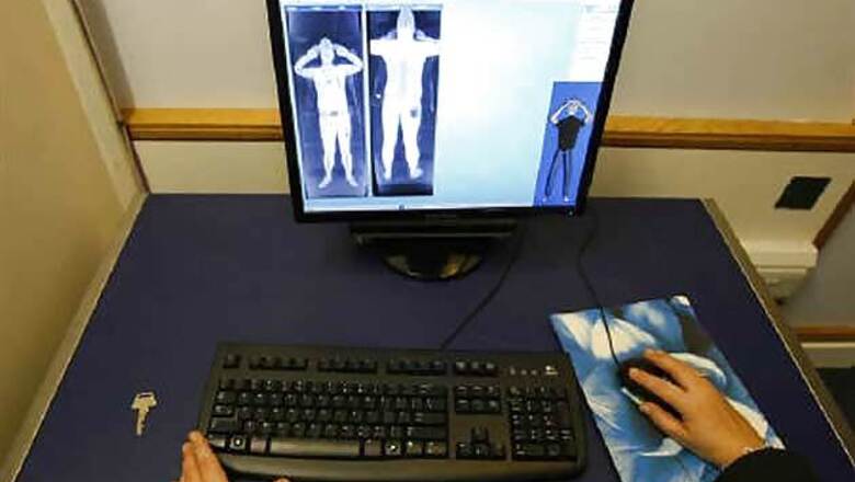 Airport worker caught ogling using scanner