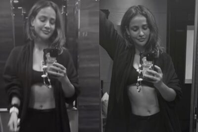 Sexy! Aisha Sharma Sizzles In A Black Sports Bra, Flaunts Her Toned Abs; See Hot Photo