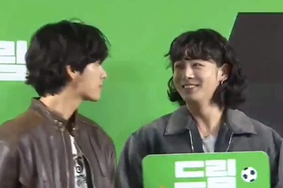 BTS: Taekook Fans Lose Their Minds as Jungkook Gets Shy While Posing With V at Dream Premiere; Watch