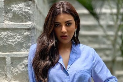 Kajal Aggarwal Is All Classy In Simple Blue Shirt And Minimal Makeup
