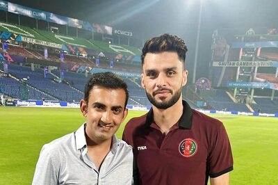 ODI World Cup: Gautam Gambhir Catches up With Naveen-ul-Haq on Sidelines of IND vs AFG
