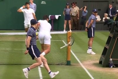 Novak Djokovic Rages in Fury, Smashes Racket on Net Post During Wimbledon 2023 Final vs Carlos Alcaraz | WATCH