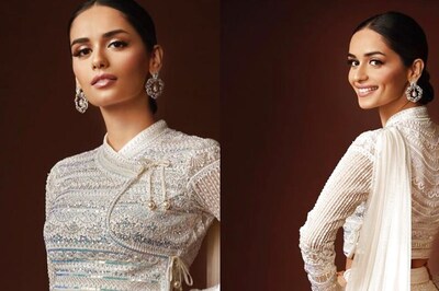 PICS: Manushi Chhillar looks Ethereal In White Lehenga At TGIF Nepal Fashion Show