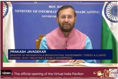 74th Cannes Film Festival: I&B Minister Prakash Javadekar Inaugurates Virtual India Pavilion,