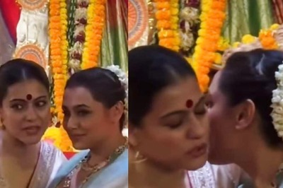 Cousins Rani Mukerji And Kajol Hug, Kiss Each Other As They Partake In Maha Navami Festivities; Watch