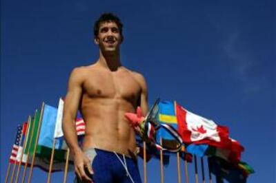 Phelps shooting commercial for Mazda in Beijing