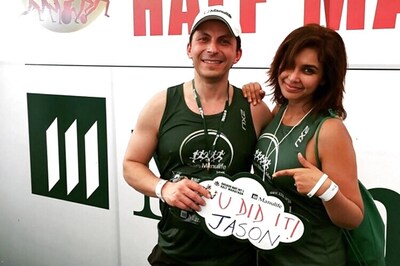 Lisa Ray participates in Cambodia marathon with her husband