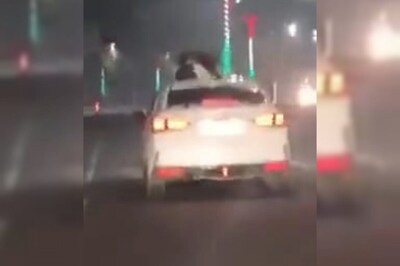 Watch: Lucknow Couple Pops Out Of Car Sunroof, Kisses; Internet Reacts