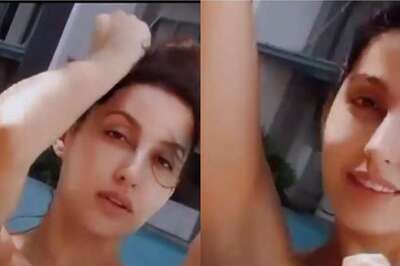 Nora Fatehi Chills By the Pool With Mystery Man in Off-Shoulder Bikini; Video Goes Viral