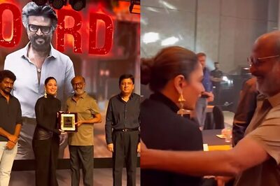 Tamannaah Bhatia Sizzles In Black, Gives Tight Hug To Rajinikanth At Jailer Party, Video Goes Viral