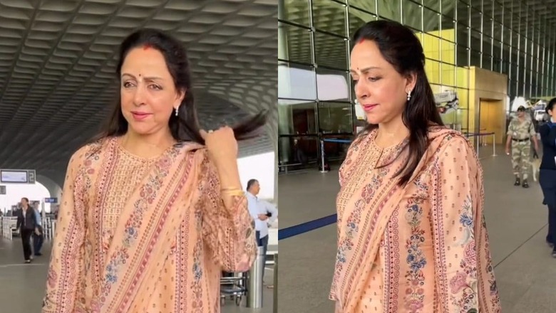 Hema Malini Spotted At The Airport Ahead Of Her Performance On Ram Mandir Inauguration Day