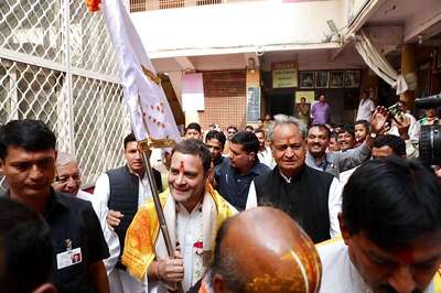 BJP Supporters Crash Rahul Gandhi's Temple Run, Chant 'Modi, Modi'