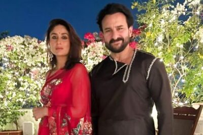 Kareena Kapoor Stuns In Red Hot Saree As She Holds Saif Ali Khan Close In Viral Diwali Photo