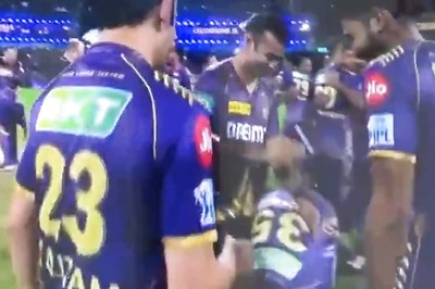 WATCH: Rinku Singh Bows Down to the Magic of Mentor Gautam Gambhir After KKR Clinch the IPL 2024 Title