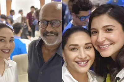 Madhuri Dixit Poses With Rajinikanth, Anushka Sharma, David Beckham At IND Vs NZ Semi Final Match; Watch