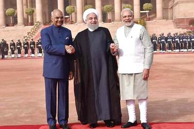 PM Narendra Modi Welcomes Iran's President Hassan Rouhani at Rashtrapati Bhavan