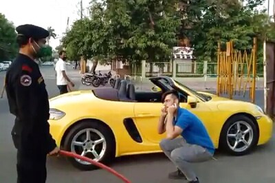 Indore Man Driving Luxury Sports Car during Curfew Made to Do Sit-ups, Claims He Went to Distribute Food