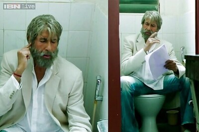 Watch: New song 'Piddly' from 'Shamitabh' features Amitabh Bachchan sitting and singing fully-clothed on a commode