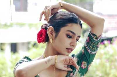 Priya Prakash Varrier Ups Her Fashion Game With Her Elegant Green Lehenga