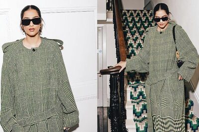 Sonam Kapoor Seals Her Look In a Gorgeous Green Trench Coat at the Wimbledon Finals