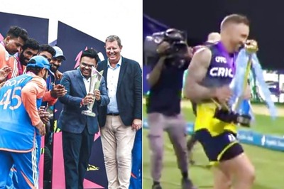 Faf du Plessis Recreates Rohit Sharma's T20 World Cup Celebration Walk as Preity Zinta’s Team Wins Maiden CPL Title | WATCH