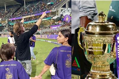 Shah Rukh Khan Cheers, Suhana Khan Hugs Brother AbRam In New Photos From KKR's IPL 2024 Win