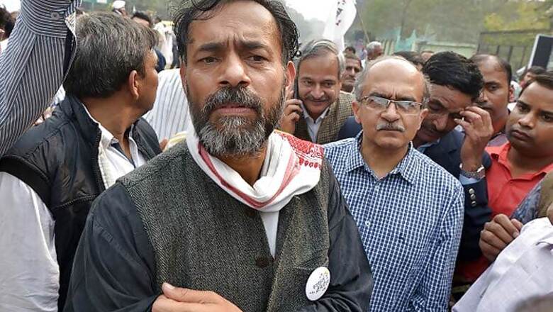 Swaraj Abhiyan accuses AAP of tearing down its posters