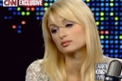 Paris Hilton strips to undies and leather jacket