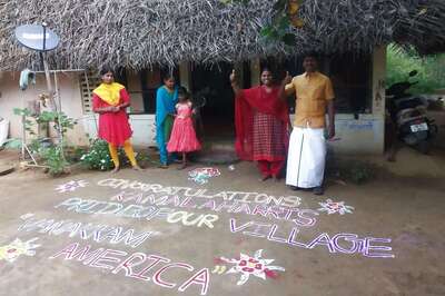 With Prayers, Rangoli & Crackers, Kamala Harris' Ancestral Village in TN Celebrates Her Victory