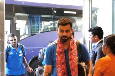 ODI World Cup: Team India Arrives at Hotel in Ahmedabad for Match vs Pakistan, Rahul Dravid Heads Straight to Stadium