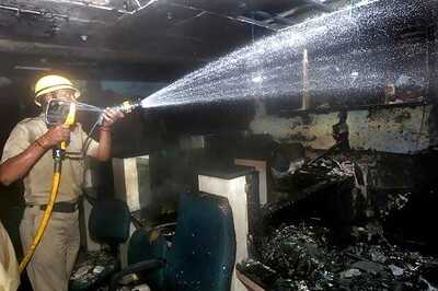New Delhi: Fire in UCO Bank branch inside SC