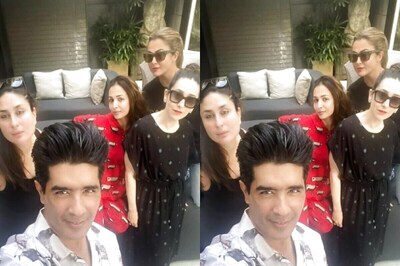 Kareena Kapoor Khan, Karisma Kapoor, Malaika Arora, Amrita Arora Reunite at Manish Malhotra's Residence