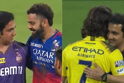 'Gambhir After Politics': Photos of KKR Coach Hugging Kohli, Dhoni in IPL 2024 Heal Fans