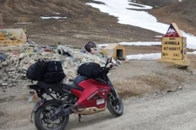 University Professor From Chennai Rides An Electric Bike To Ladakh
