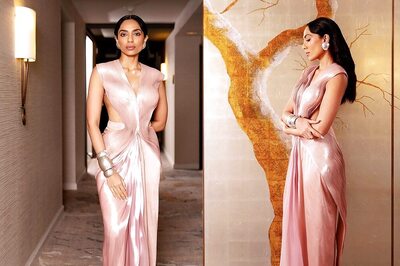 Sobhita Dhulipala Looks Regal In Amit Aggarwal's Metallic Pink Structured Gown, See Pics