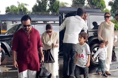 Saif Ali Khan, Kareena Kapoor Khan Head For Vacation With Taimur And Jeh, Get Papped At Airport; Watch