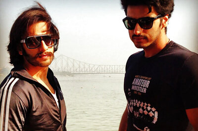 Snapshot: Ranveer, Arjun shoot for 'Gunday' in Kolkata