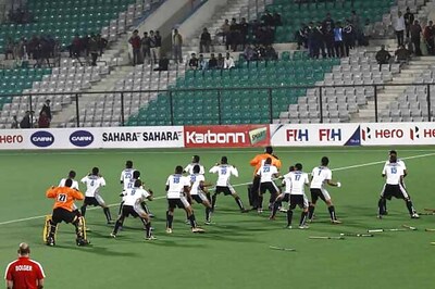War dance before a game of hockey? It's true