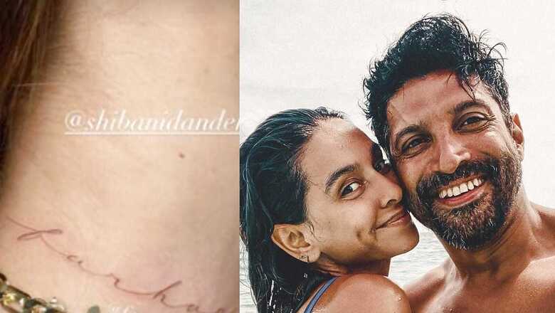 Shibani Dandekar Inks Boyfriend Farhan Akhtar's Name on Her Neck; See Photo