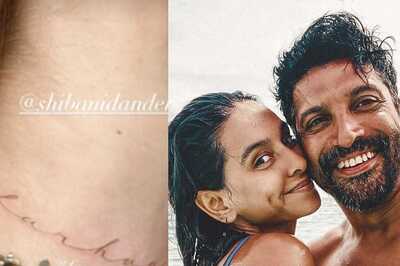 Shibani Dandekar Inks Boyfriend Farhan Akhtar's Name on Her Neck; See Photo