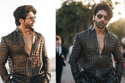 Heeramandi Actor Taha Shah Badussha Looks Handsome As Always In A Black Mesh Jacket At Cannes 2024