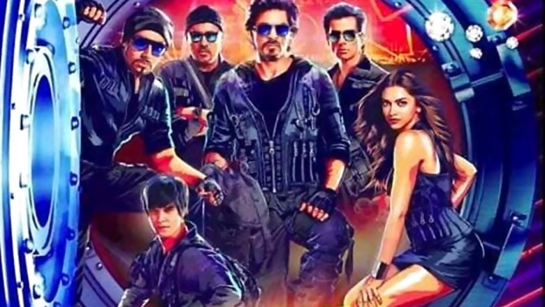 Shah Rukh Khan, Deepika Padukone, Abhishek Bachchan perform at the music launch of 'Happy New Year'