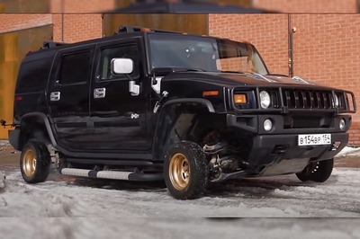 Hummer H2 SUV Modified to fit Maruti Suzuki Alto Size 13-inch Wheels and it Works: Watch Video